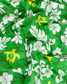 Polynesian fabric HONU Green - Tissushop